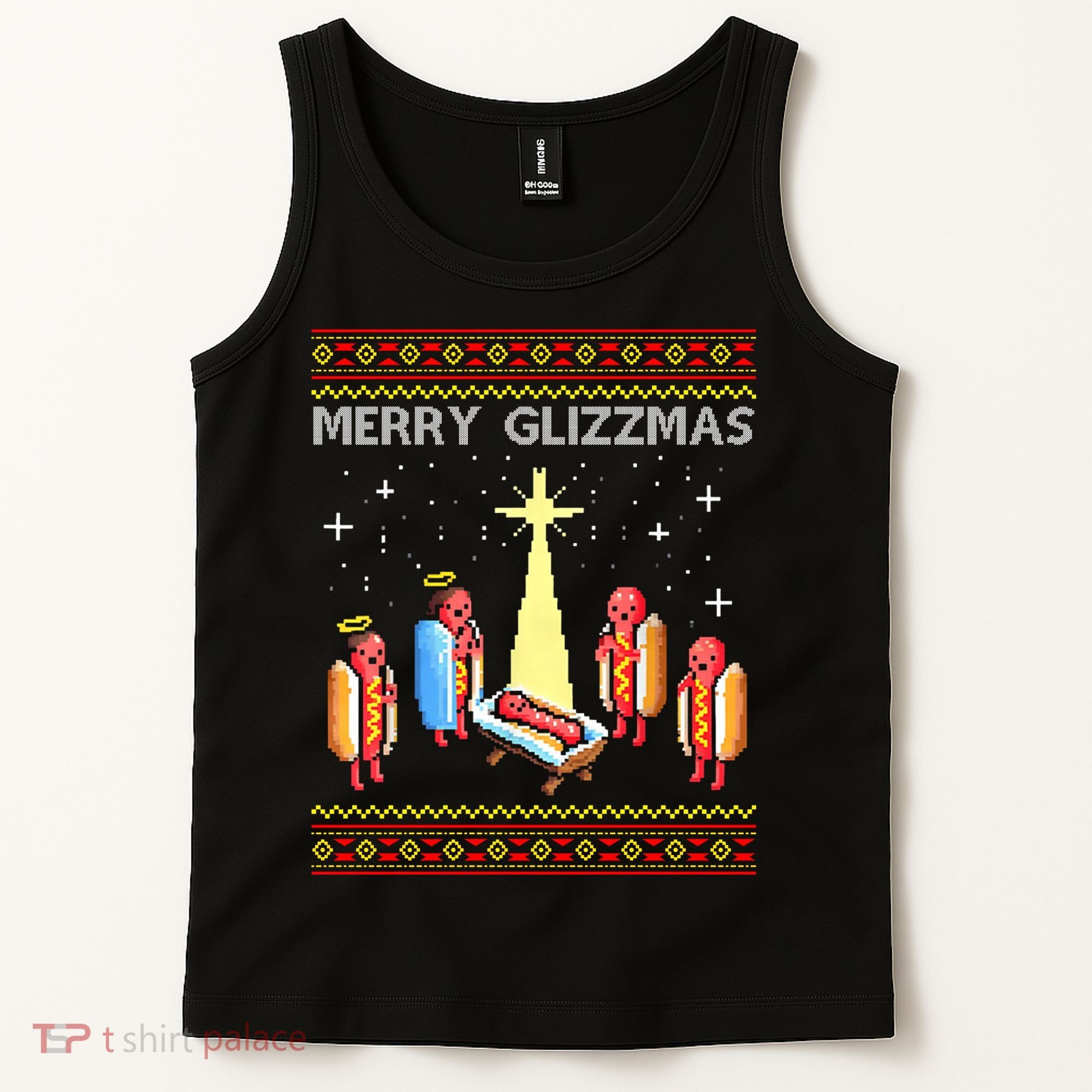 Merry Glizzmas Funny Christmas Tank Top