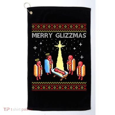 Merry Glizzmas Funny Christmas Golf Towel