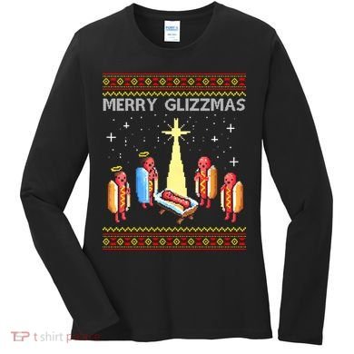 Merry Glizzmas Funny Christmas Women's Long Sleeve Shirt