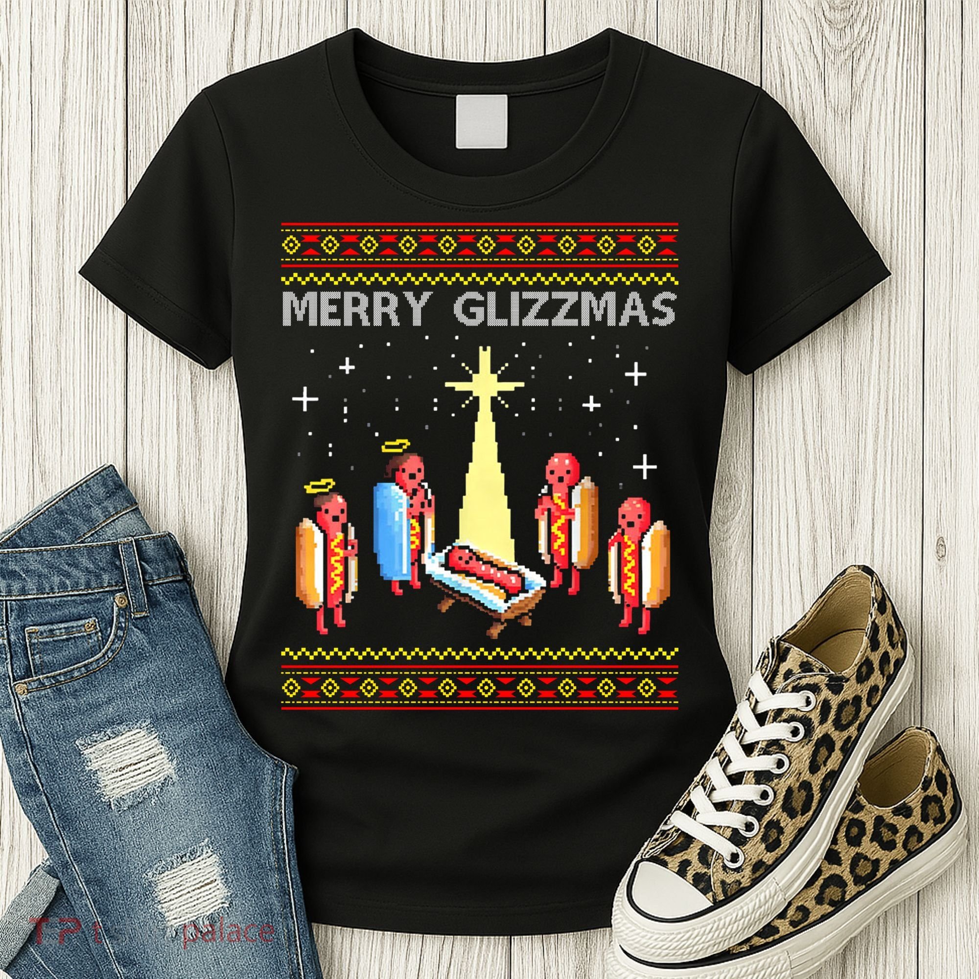 Merry Glizzmas Funny Christmas Women's T-Shirt