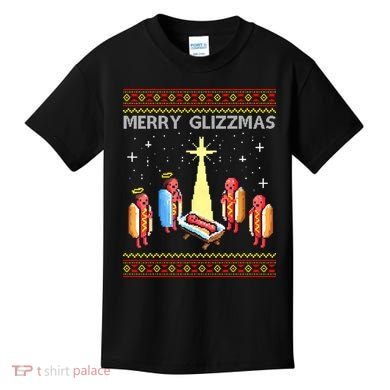 Merry Glizzmas Funny Christmas Kids T-Shirt
