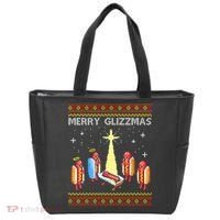 Merry Glizzmas Funny Christmas Tote Bag thumb 0