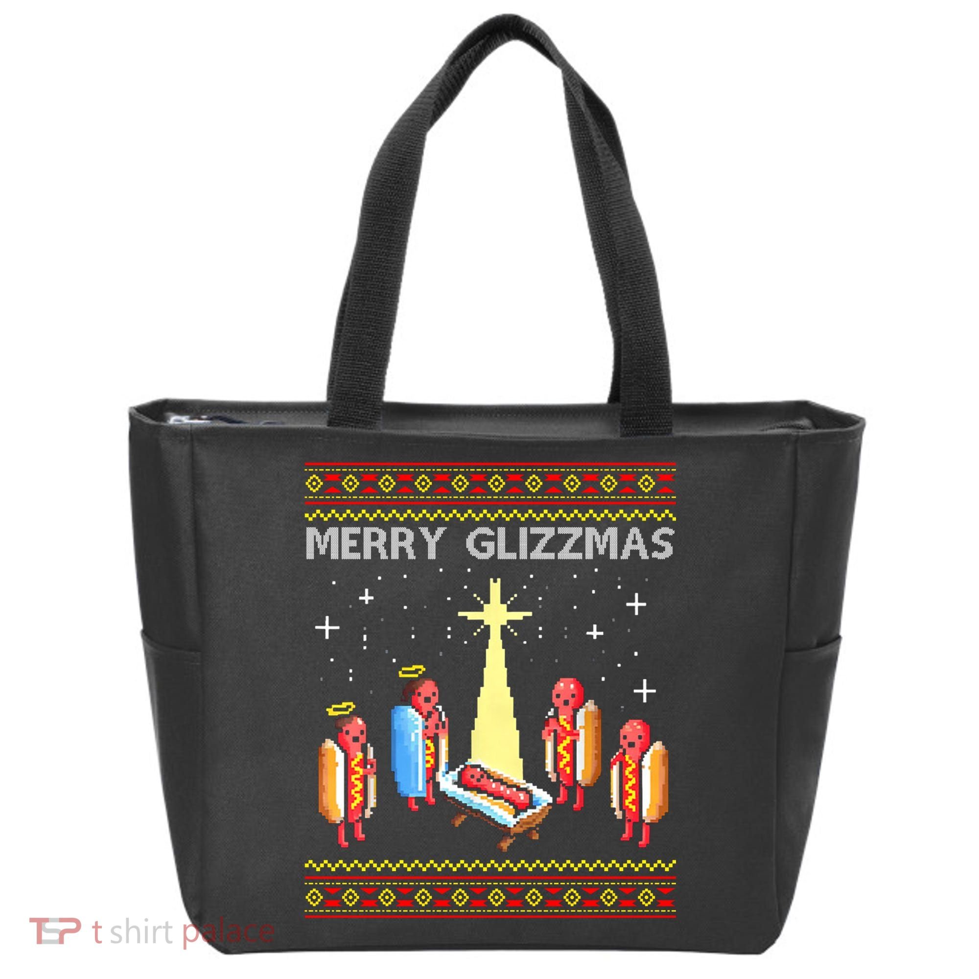 Merry Glizzmas Funny Christmas Tote Bag