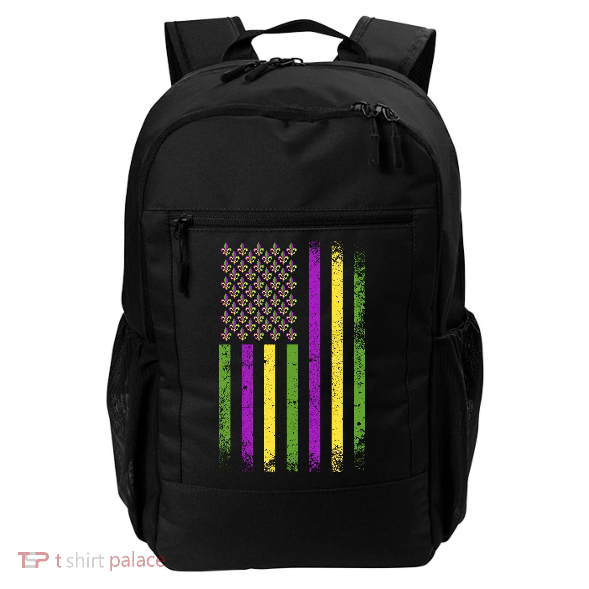 Mardi Gras Festive USA Flag Backpack