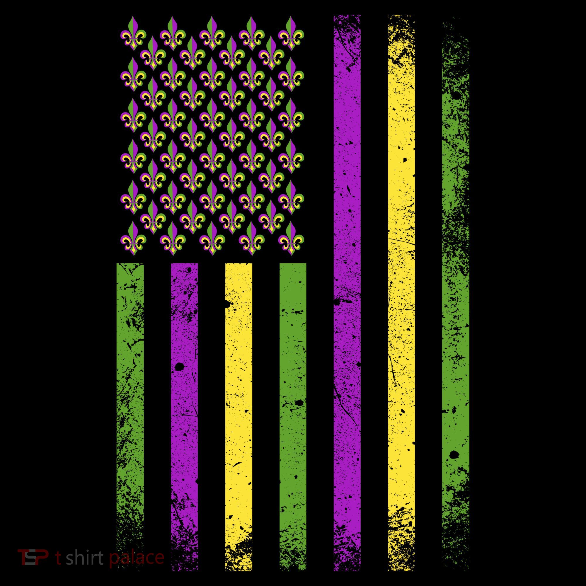 Mardi Gras Festive USA Flag Coffee Mug