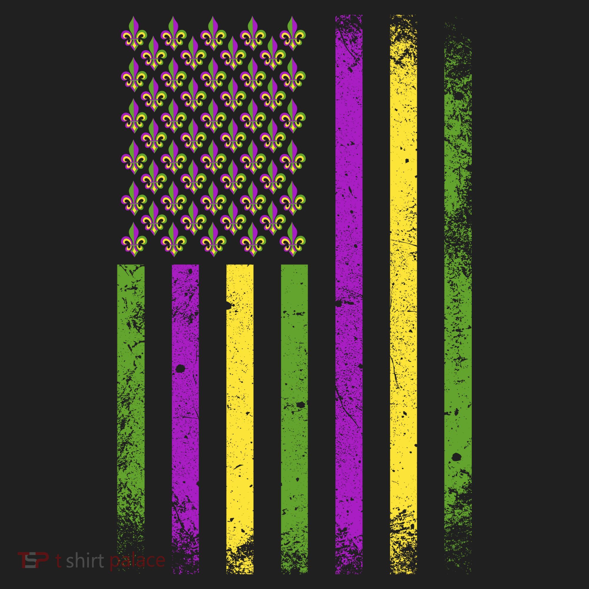 Mardi Gras Festive USA Flag Tumbler