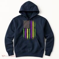 Mardi Gras Festive USA Flag Hoodie thumb 0