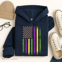 Mardi Gras Festive USA Flag Hoodie thumb 4