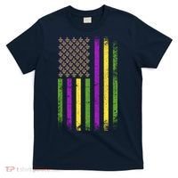 Mardi Gras Festive USA Flag T-Shirt thumb 0