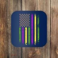 Mardi Gras Festive USA Flag Coaster thumb 0