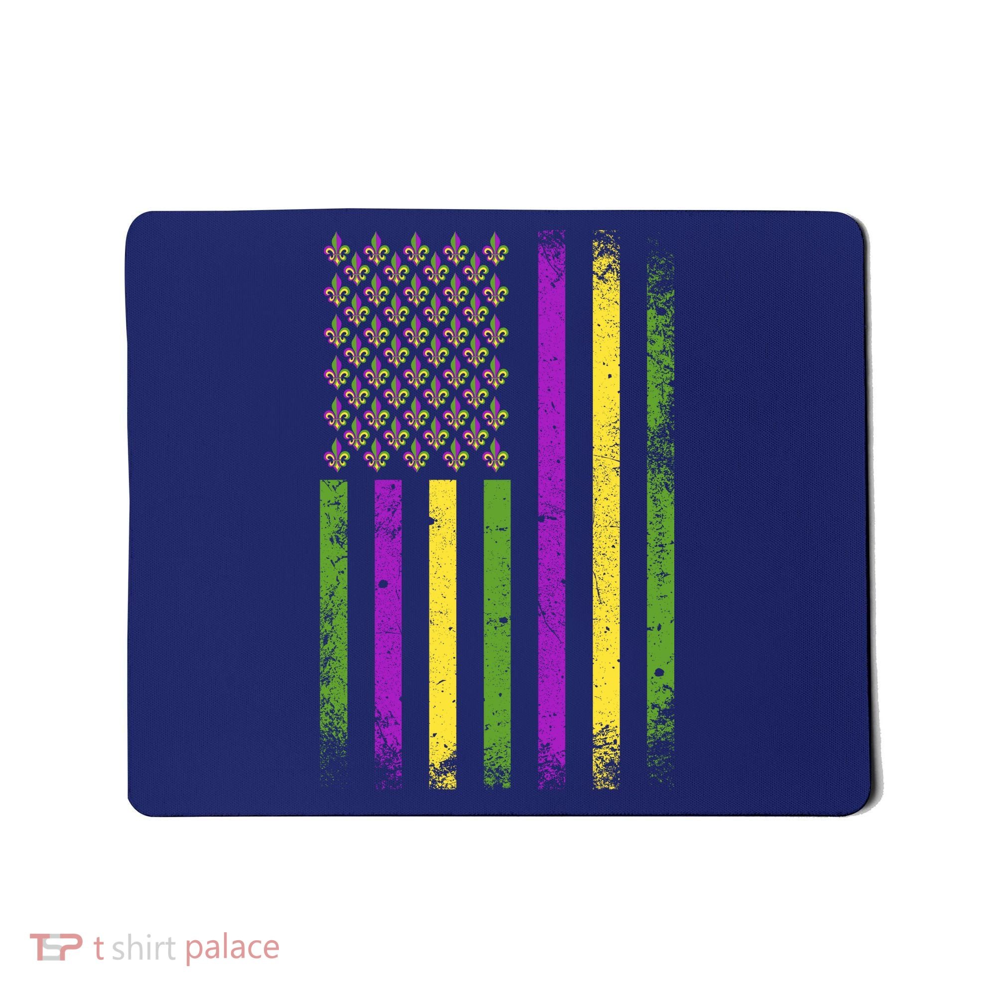 Mardi Gras Festive USA Flag Mousepad