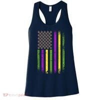 Mardi Gras Festive USA Flag Women's Tank Top thumb 0