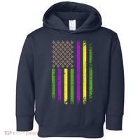 Mardi Gras Festive USA Flag Toddler Hoodie thumb 0