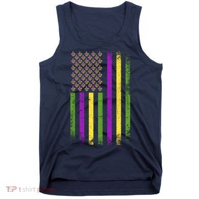 Mardi Gras Festive USA Flag Tank Top