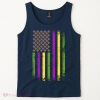 Mardi Gras Festive USA Flag Tank Top thumb 2