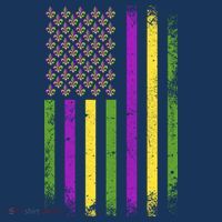 Mardi Gras Festive USA Flag Women's T-Shirt thumb 6