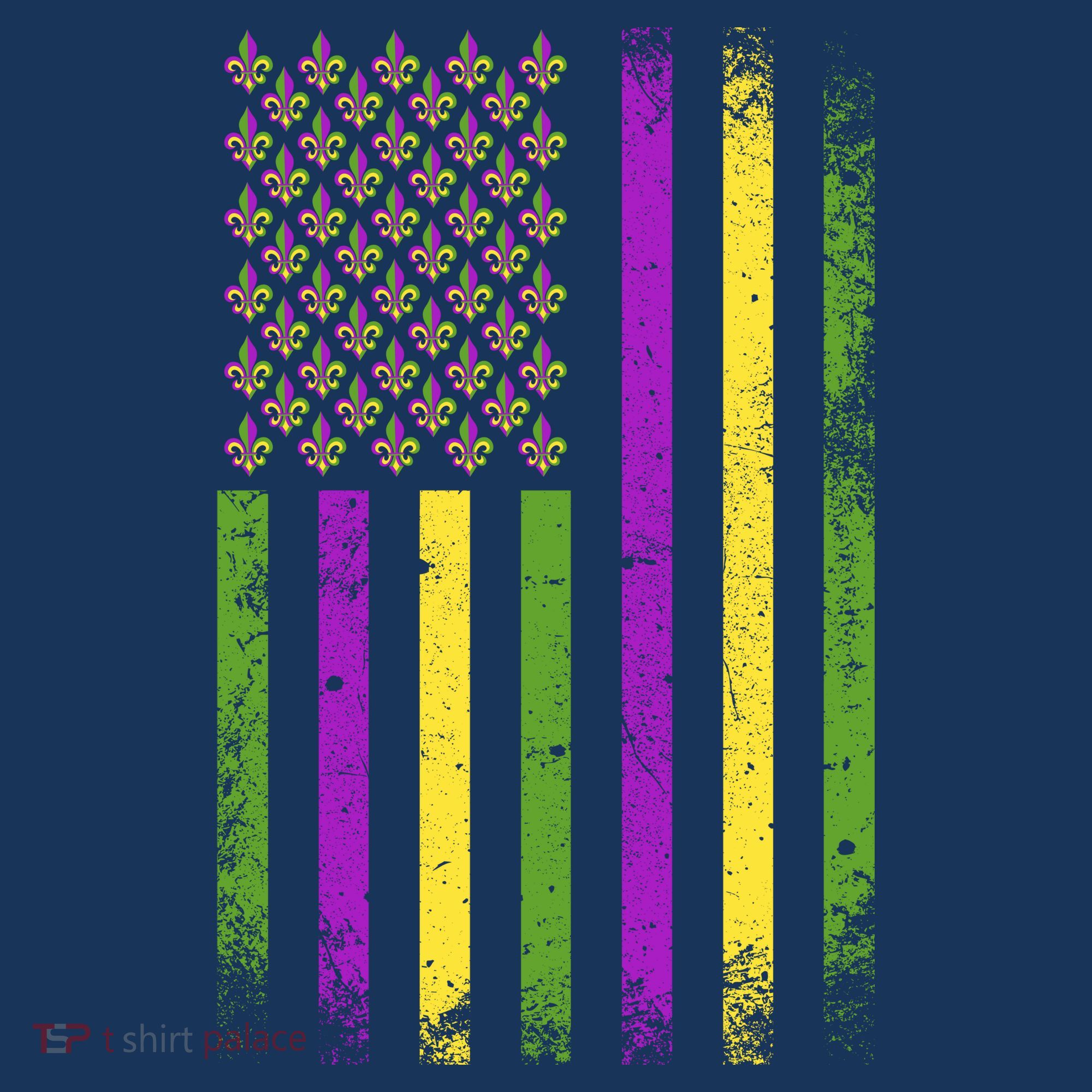 Mardi Gras Festive USA Flag Kids Hoodie