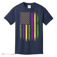 Mardi Gras Festive USA Flag Kids T-Shirt thumb 0