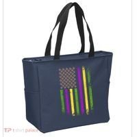 Mardi Gras Festive USA Flag Tote Bag thumb 2