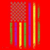 Mardi Gras Festive USA Flag Santa Hat thumb 1