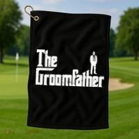 Mens Groom Father Funny Wedding Party Dinner Gift Golf Towel thumb 1