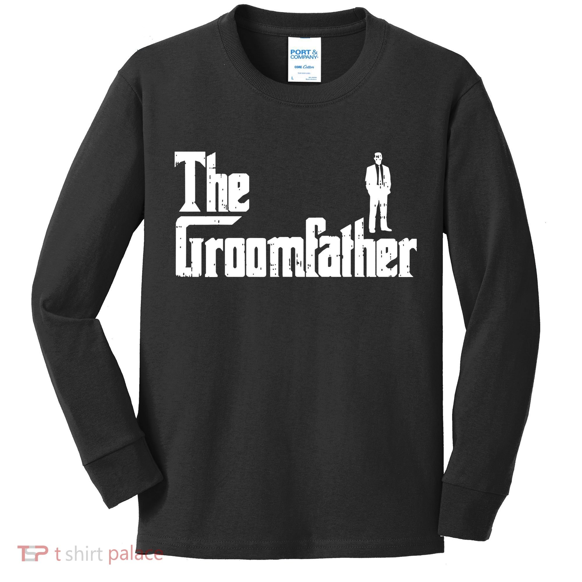 Mens Groom Father Funny Wedding Party Dinner Gift Kids Long Sleeve Shirt