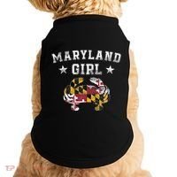 Maryland Girl Flag Blue Crab State Pride Retro Doggie Tank thumb 0