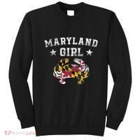 Maryland Girl Flag Blue Crab State Pride Retro Sweatshirt thumb 0