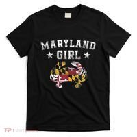 Maryland Girl Flag Blue Crab State Pride Retro T-Shirt thumb 0