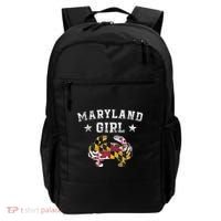 Maryland Girl Flag Blue Crab State Pride Retro Backpack thumb 0