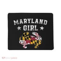 Maryland Girl Flag Blue Crab State Pride Retro Mousepad thumb 0