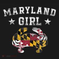 Maryland Girl Flag Blue Crab State Pride Retro Baby Bodysuit thumb 2