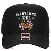 Maryland Girl Flag Blue Crab State Pride Retro Hat thumb 0
