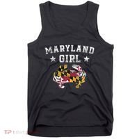 Maryland Girl Flag Blue Crab State Pride Retro Tank Top thumb 0