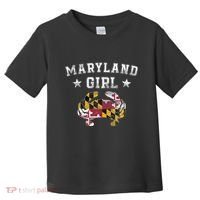 Maryland Girl Flag Blue Crab State Pride Retro Toddler T-Shirt thumb 0