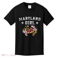 Maryland Girl Flag Blue Crab State Pride Retro Kids T-Shirt thumb 0