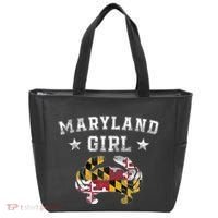 Maryland Girl Flag Blue Crab State Pride Retro Tote Bag thumb 0