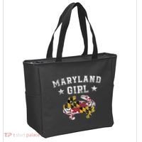 Maryland Girl Flag Blue Crab State Pride Retro Tote Bag thumb 2