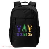 Mardi Gras Funny Suck Me Dry Crawfish Carnival Party Backpack thumb 0