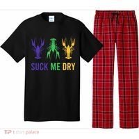 Mardi Gras Funny Suck Me Dry Crawfish Carnival Party Pajama Set thumb 0