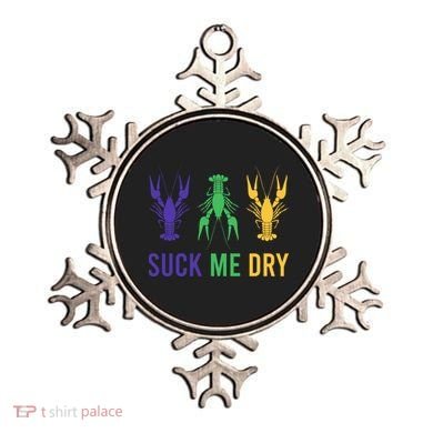 Mardi Gras Funny Suck Me Dry Crawfish Carnival Party Ornament