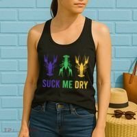 Mardi Gras Funny Suck Me Dry Crawfish Carnival Party Women's Tank Top thumb 2