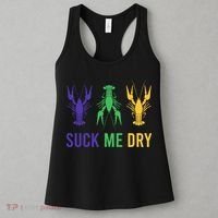 Mardi Gras Funny Suck Me Dry Crawfish Carnival Party Women's Tank Top thumb 3