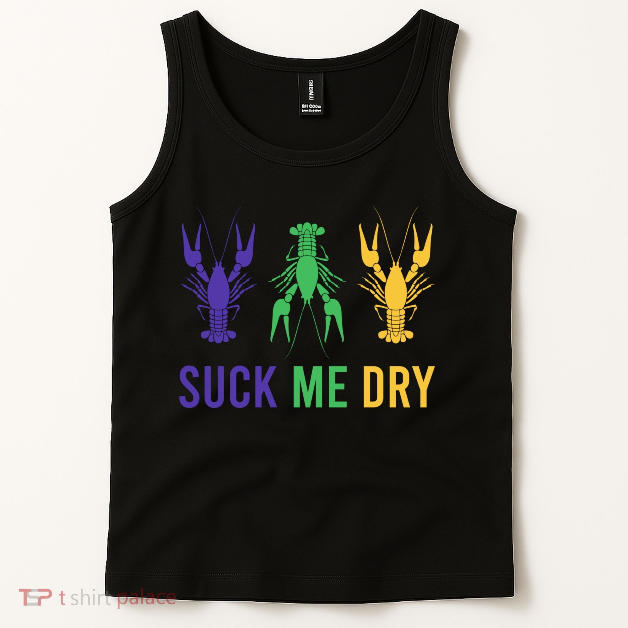 Mardi Gras Funny Suck Me Dry Crawfish Carnival Party Tank Top