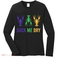 Mardi Gras Funny Suck Me Dry Crawfish Carnival Party Women's Long Sleeve Shirt thumb 0