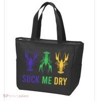Mardi Gras Funny Suck Me Dry Crawfish Carnival Party Tote Bag thumb 3