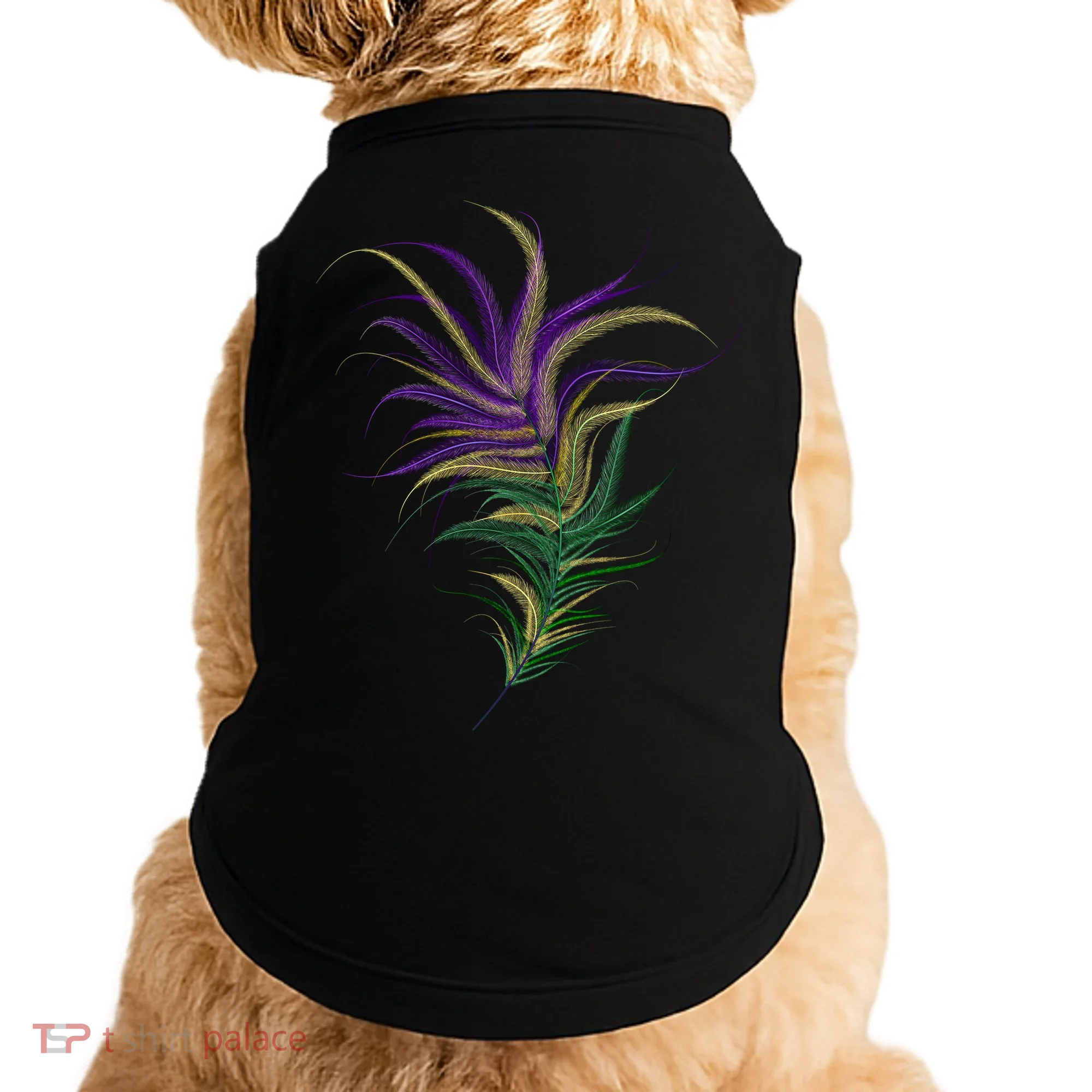 Mardi Gras Festive Feather Doggie Tank