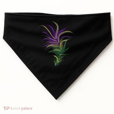 Mardi Gras Festive Feather USA-Made Doggie Bandana