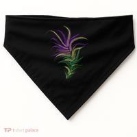 Mardi Gras Festive Feather USA-Made Doggie Bandana thumb 0