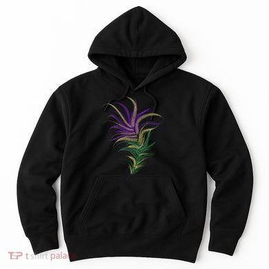 Mardi Gras Festive Feather Hoodie